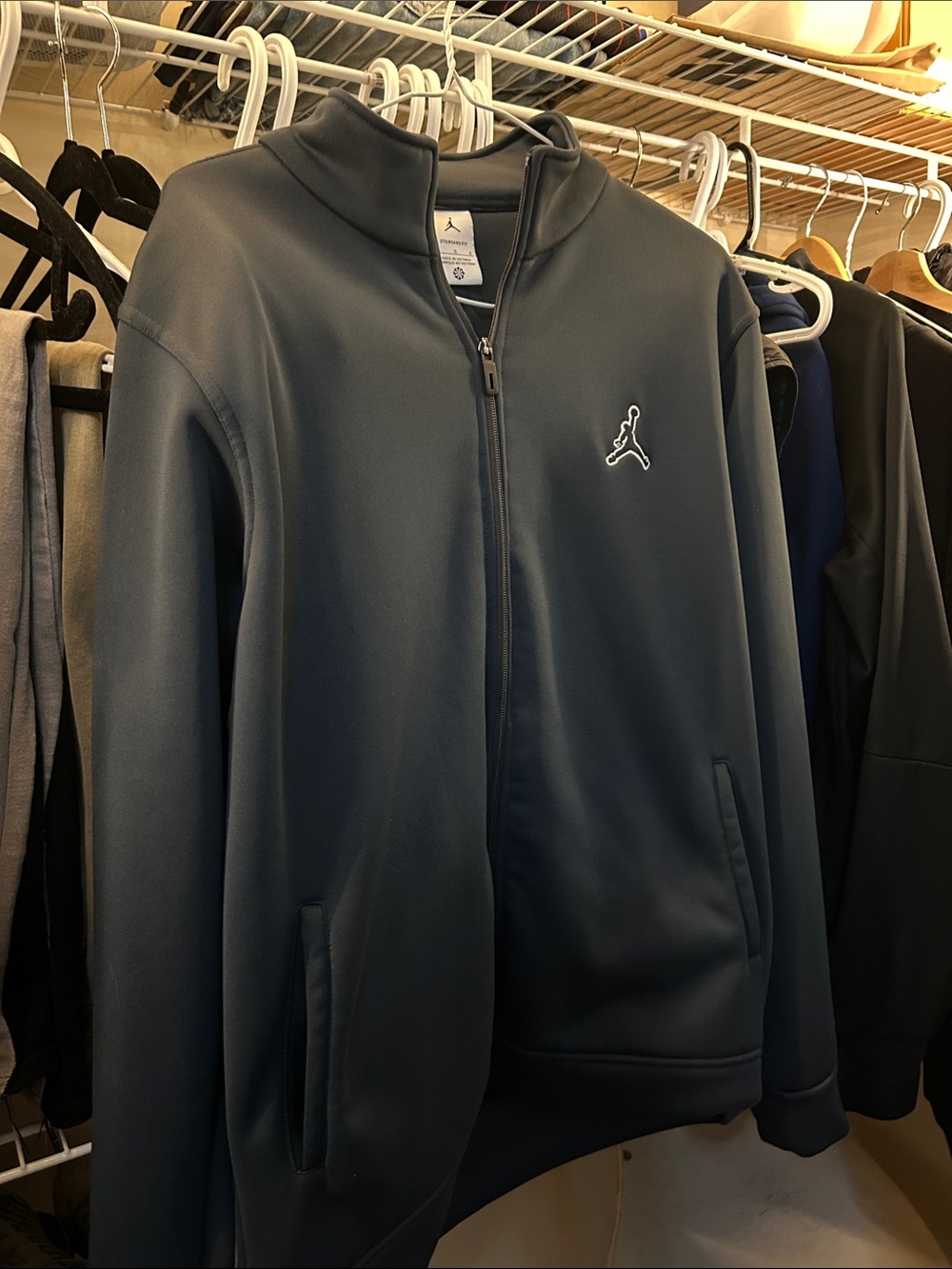 Jordan Men's Zip-Up Windbreaker Jacket - Navy Blue